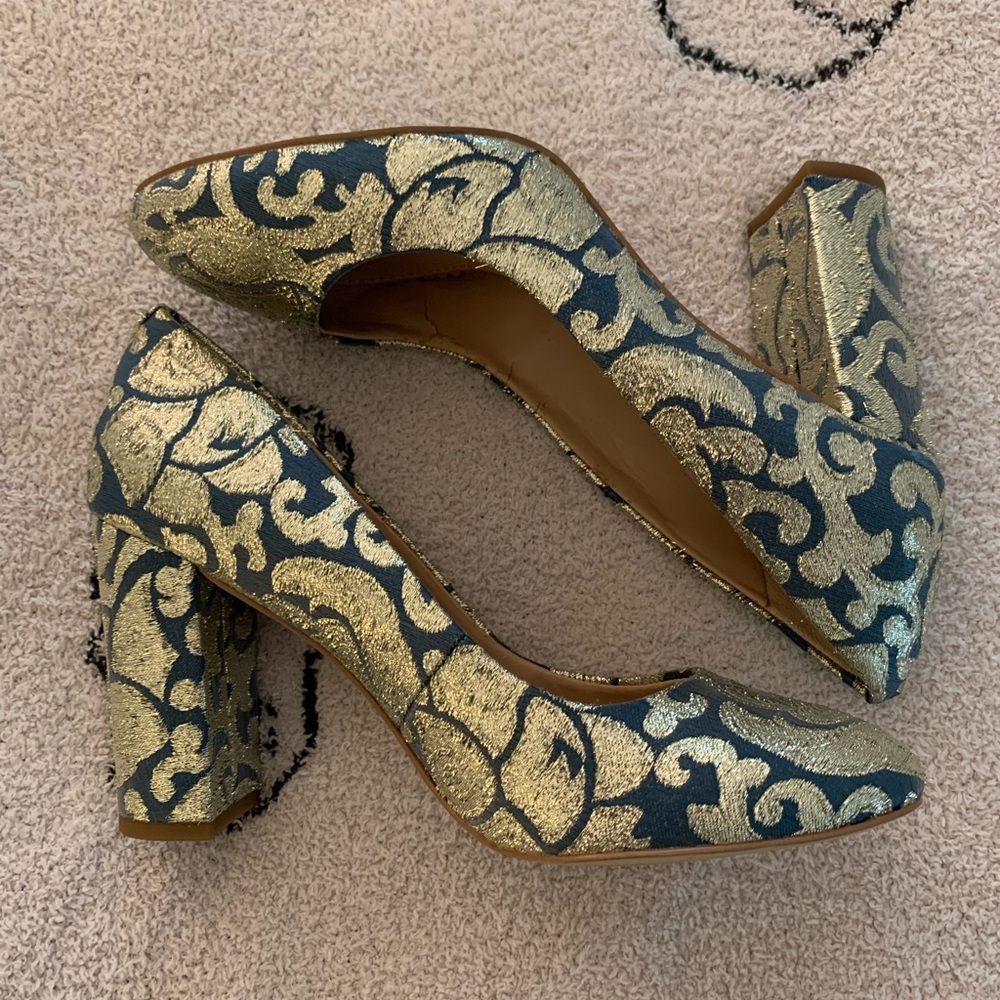 Sam Edelman Metallic Thread Heels